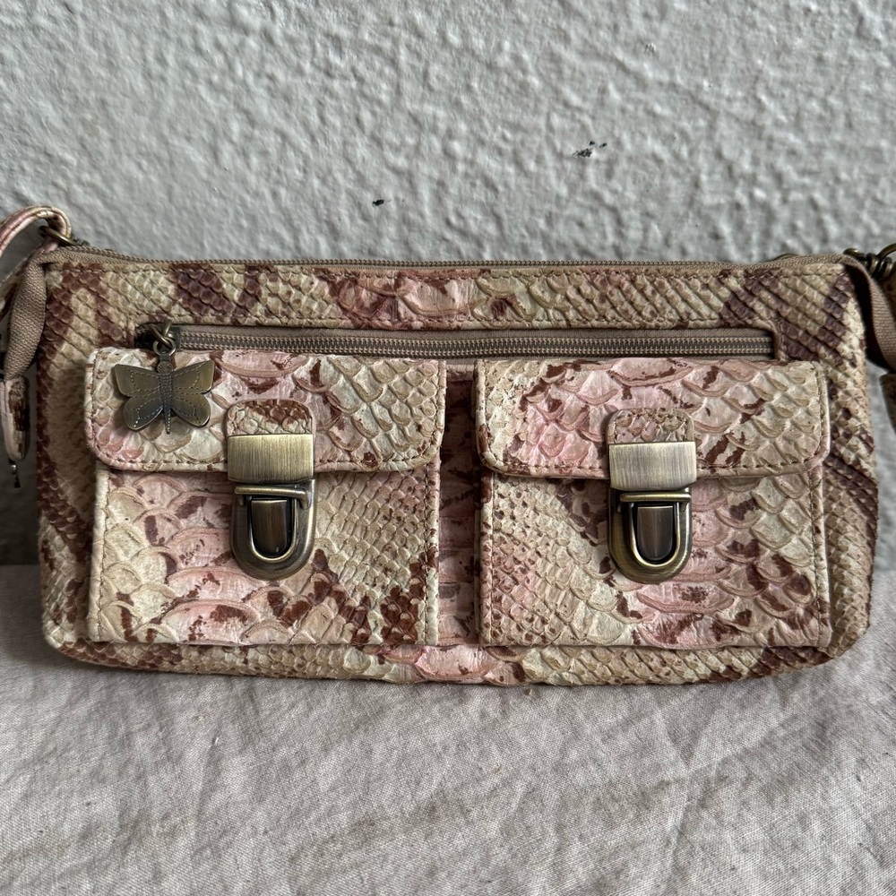 Vintage Spencer & Rutherford Reprile Print Crossbody